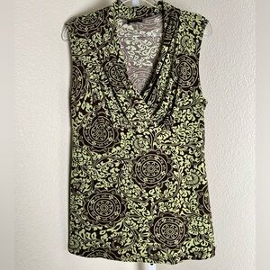 JKLA floral Sleeveless Cowl Neck Blouse